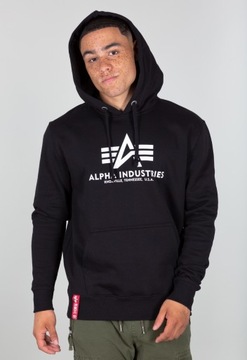 Biela mikina Alpha Industries Basic Hoody black L