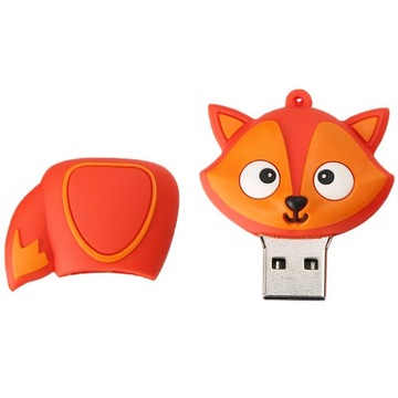 Uroczy gumowy dysk flash USB 2.0 z rysunkami, długopis 16G