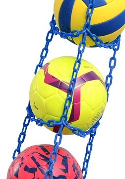 Duży WIESZAK NA 8 PIŁEK Regał x8 NIEBIESKI - FBSYS