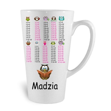 KUBEK LATTE Z TABLICZKĄ MNOŻENIA + IMIĘ