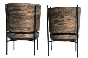 26 RUSTY BARK БОЛЬШОЙ цветочный горшок с подставкой под пальму