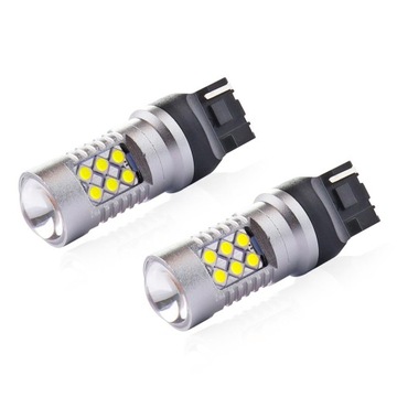ŻARÓWKI LED W21W COFANIA DZIENNE MOCNE 12/24V AMiO KPL 2szt