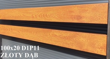 profil 100X20mm aluminium panel złoty dąb imitacja drewna