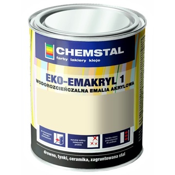 Farba akrylowa EKO-EMAKRYL CHEMSTAL Popielaty Jasny 5L