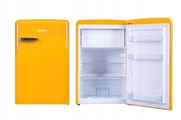 LODÓWKA AMICA KS15613Y ŻÓŁTA RETRO 86cm E