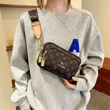 НАСТЕННАЯ СУМКА ЖЕНСКАЯ, ВМЕСТИТЕЛЬНАЯ, КОРИЧНЕВЫЙ УЗОР