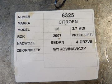 CITROEN C6 NÁDRŽ VYROVNÁVACÍ 2,7HDI