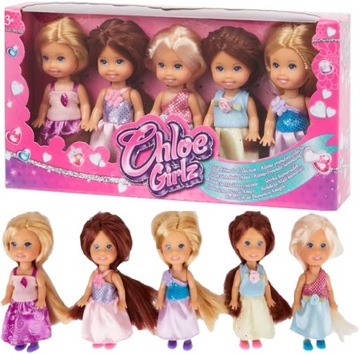 LALKA LALECZKA MINI ZESTAW 5 SZTUK KSIĘŻNICZKA LALECZKI DO PRZEBIERANIA