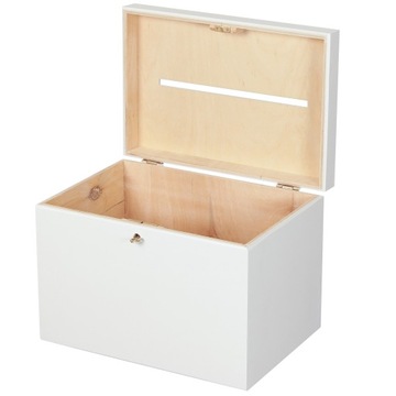 Деревянная коробочка для СВАДЕБНЫХ конвертов, ключ БЕЛЫЙ