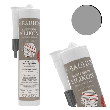 Silikon sanitarny SZARY do kuchni łazienki Bauhus
