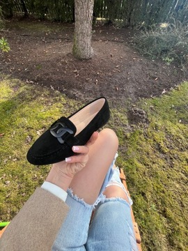 ЛОФЕРЫ ЖЕНСКИЕ ЧЕРНЫЕ НА ЦЕПИ, ЗАМШЯ 37