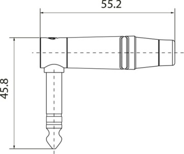 РАЗЪЕМ 6.3 STEREO TRS ANGLE ROXTONE RJ3RPP-NS-NG ДЛЯ КАБЕЛЯ КАБЕЛЬ