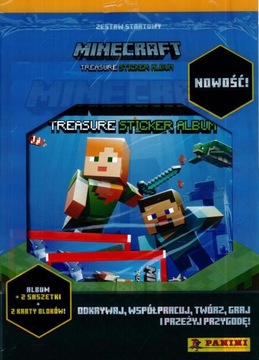 ZESTAW STARTOWY MINECRAFT - ALBUM + NAKLEJKI