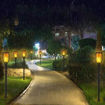 8x светодиодный фонарь на солнечных батареях, светодиодный фонарь с пламенем