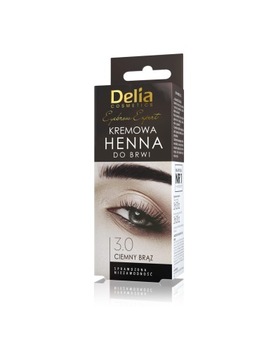 Delia Kremowa henna do brwi 3.0 ciemny brąz
