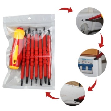 НАБОР ОТВЕРТОК, ОТВЕРТКИ ИЗОЛИРОВАННЫЕ, 14 НАКОНЕЧНИКОВ, СТАЛЬ