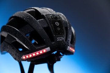 Велосипедный шлем с подсветкой и светодиодными указателями поворота, регулируемые размеры 58-61 LIGHT