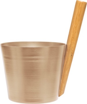 Ceber aluminiowy RENTO szampan bambus 5L do sauny