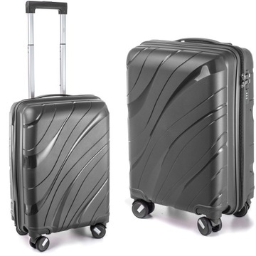 MAŁA WALIZKA PODRÓŻNA L POLIPROPYLEN RGL BAGAŻ PODRĘCZNY KÓŁKA OBROTOWE