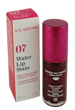 CLARINS WATER STAIN 07 VIOLET WATER Koloryzująca woda do ust z brokatem 7ml