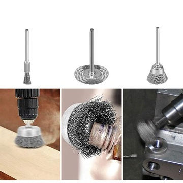 Щетки для мини-шлифовальной машинки 45 шт. Щетка стальная 3мм Многофункциональная.