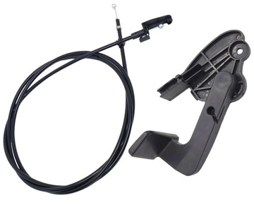 KLAMKA RĄCZKA + LINKA OTWIERANIA MASKI KOMPLET - AUDI A4 B6 / AUDI A4 B7