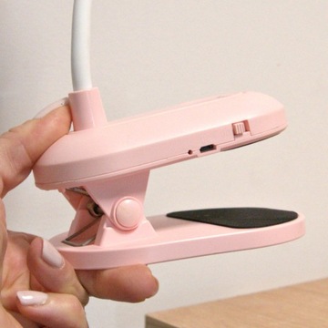 Настольная светодиодная лампа с зажимом, сенсорная, регулируемый ночник, 3 цвета