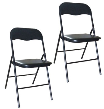 Krzesło składane konferencyjne do domu F czarne 2x