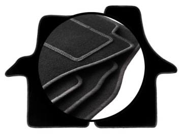 Velurové koberce komplet pro: Volkswagen Transporter T5 dodávkový (2003-201)