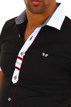 Мужская повседневная рубашка контрастного цвета