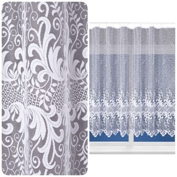 Firanka firana żakardowa w liście 450x160 TANIO