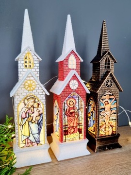 Рождественская церковь ВИТРАЖ СОБОР 21см