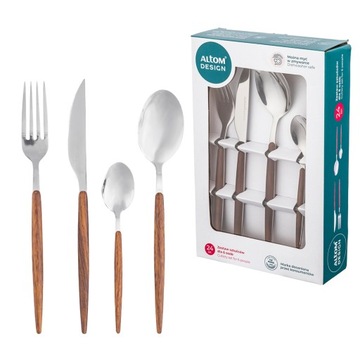 Sztućce Zestaw sztućców na 6 osób Altom Design Natural 24 elementy Prezent