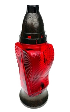 БОЛЬШАЯ ГРАВИЙНАЯ СВЕЧА, СТЕКЛЯННАЯ ВСТАВКА КРАСНОГО ФОНАРЯ