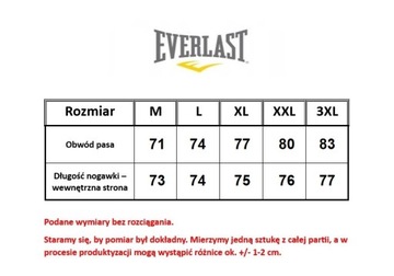 EVERLAST spodnie męskie sportowe bawełniane r. 3XL szare