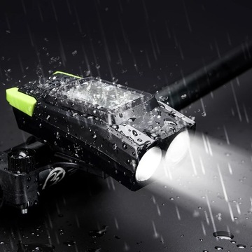 Licznik Lampka rowerowa bezprzewodowy PRĘDKOŚCIOMIERZ LED PRZÓD TYŁ KLAKSON