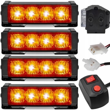 stroboskopy led pomaranczowe lampy swiatla ostrzegawcze 12V 24V dostawczych