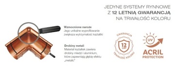 ЖЕЛОБ ПВХ 75 МЕДНЫЙ ЦВЕТ 3MB