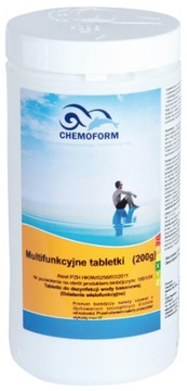 1kg TABLETKI MULTIFUNKCYJNE 6w1 200g CHLOR BASEN