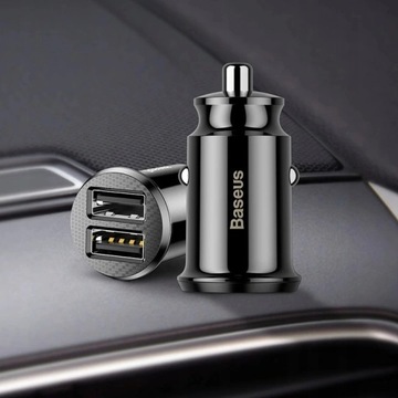 Быстрое автомобильное зарядное устройство BASEUS mini 2xUSB 3.1A