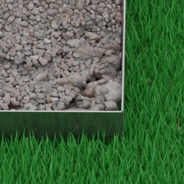 Бордюр стальной газонный - Бордюр садовый 4,8 см 1 МЕТР + анкеры