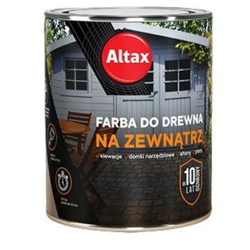 Altax Farba do Drewna NaZewnątrz 0.75L Białypółmat
