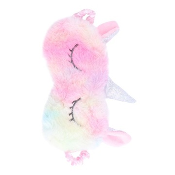 DOMOWA MASKA NA OCZY REGULOWANA MASKA NA SNY DZIEWCZYNKA JEDNOROŻEC