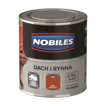 Emalia Nobiles Dach i Rynna brąz ceglasty 0,75 l