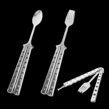 Складной нож «Бабочка» ложка-вилка Balisong