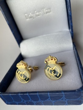 Запонки EXC Football для болельщика «Реала» в футляре