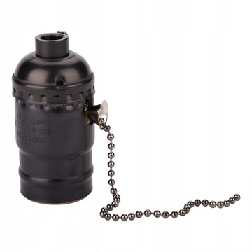 E27 МЕТАЛЛИЧЕСКАЯ ЛАМПА С ТРОСОВЫМ ВЫКЛЮЧАТЕЛЕМ