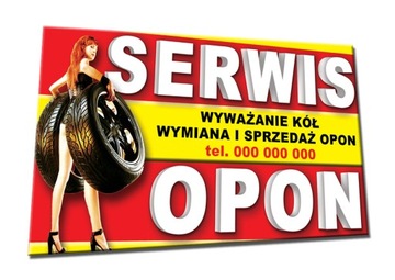BANER AUTO SERWIS OPON WULKANIZACJA wyważanie kół