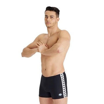 Bokserki kąpielowe Arena Icons Swim Short Solid black/white 100
