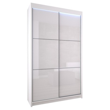 Szafa przesuwna V szer.120 cm Biała połysk
